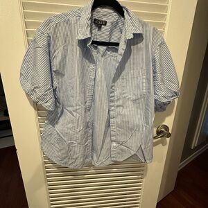 J. Crew Women’s Light Blue Pinstripe Shirt